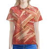 Weaving Bacon Print Women's Polo Shirt