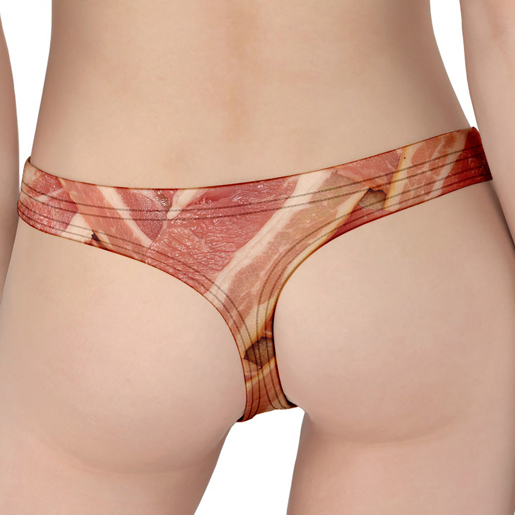 Weaving Bacon Print Women's Thong