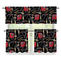 Welding Machine Pattern Print 3 Piece Kitchen Curtains