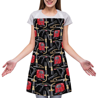 Welding Machine Pattern Print Adjustable Apron