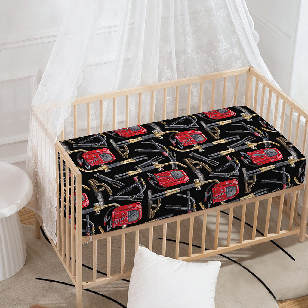 Welding Machine Pattern Print Baby Crib Sheet