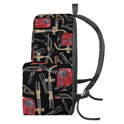 Welding Machine Pattern Print Backpack