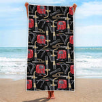 Welding Machine Pattern Print Beach Towel