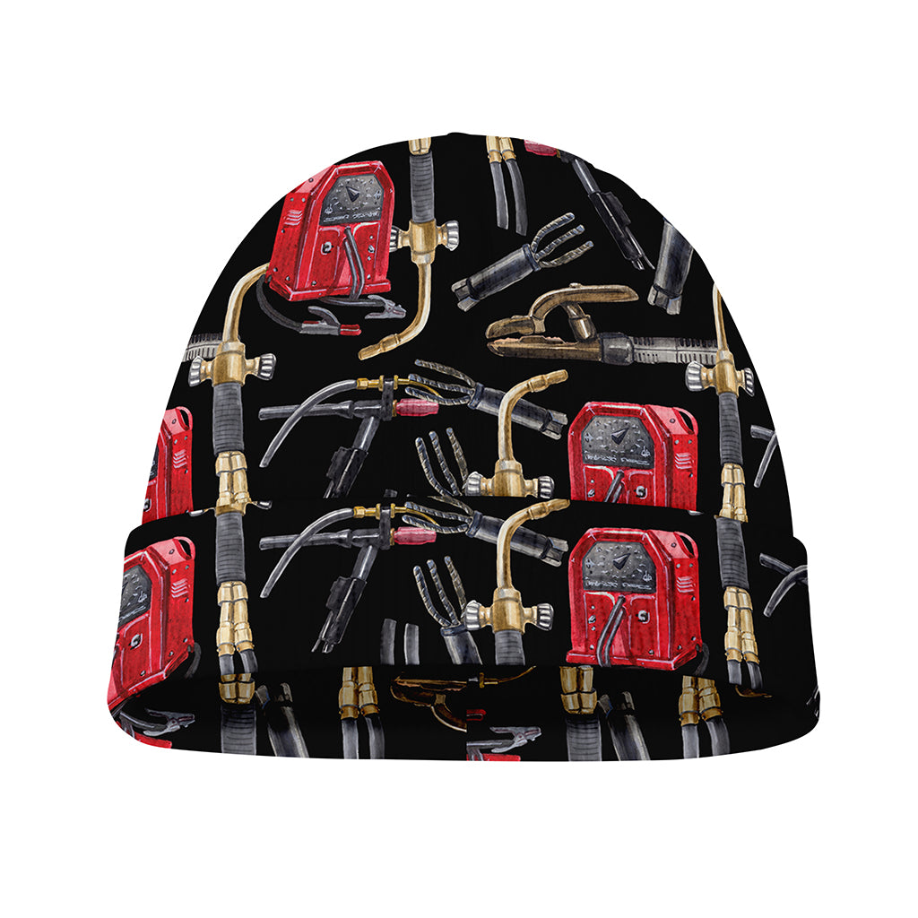 Welding Machine Pattern Print Beanie