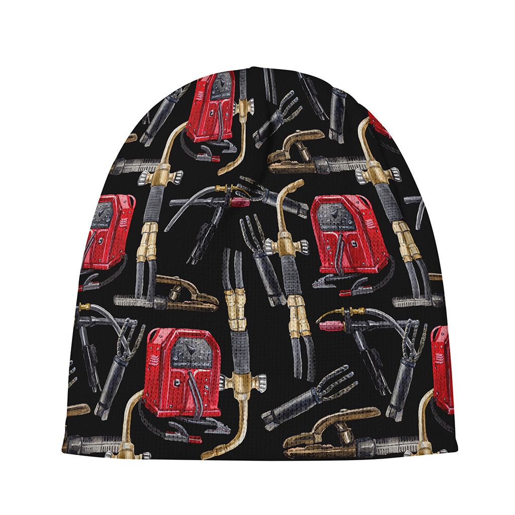 Welding Machine Pattern Print Beanie