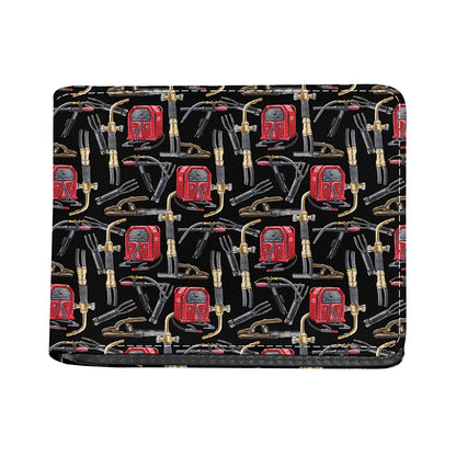 Welding Machine Pattern Print Bifold Wallet