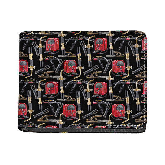 Welding Machine Pattern Print Bifold Wallet