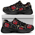 Welding Machine Pattern Print Black Chunky Shoes