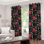 Welding Machine Pattern Print Blackout Grommet Curtains