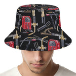 Welding Machine Pattern Print Bucket Hat