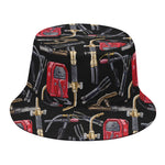 Welding Machine Pattern Print Bucket Hat