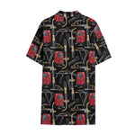 Welding Machine Pattern Print Cotton Hawaiian Shirt