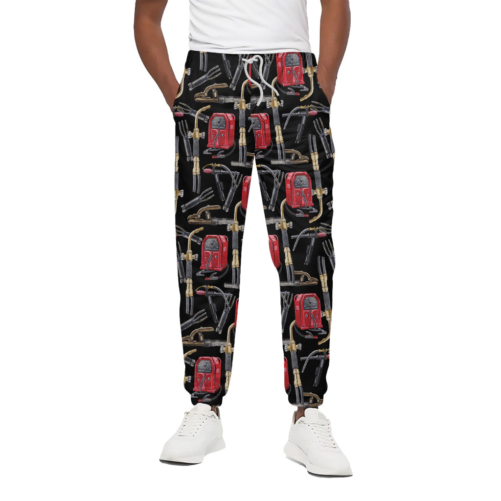 Welding Machine Pattern Print Cotton Pants