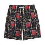 Welding Machine Pattern Print Cotton Shorts