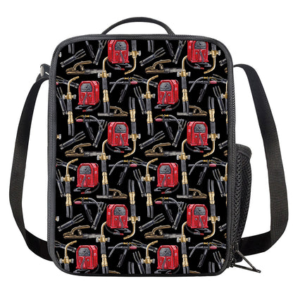 Welding Machine Pattern Print Crossbody Lunch Bag