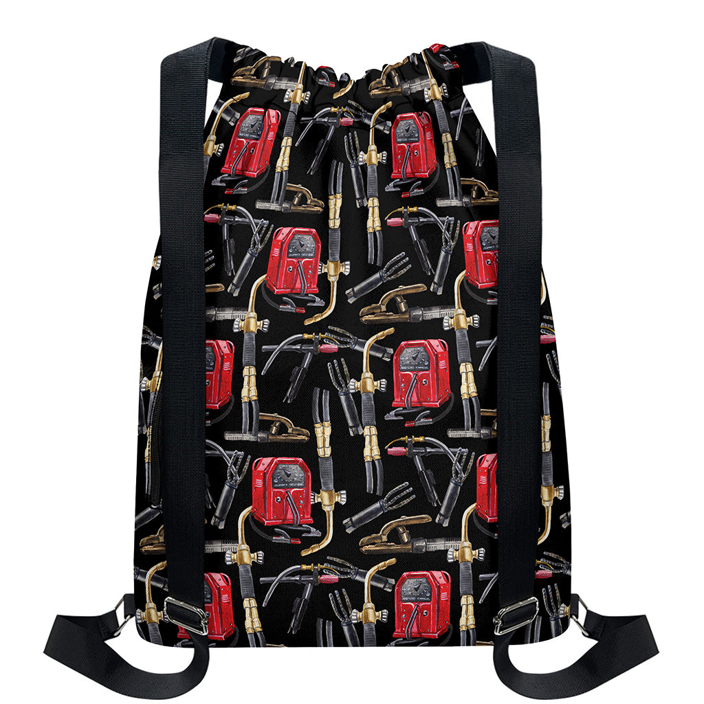 Welding Machine Pattern Print Drawstring Backpack