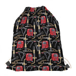 Welding Machine Pattern Print Drawstring Bag