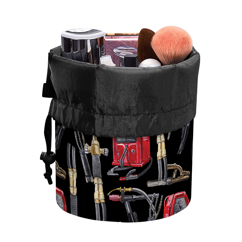 Welding Machine Pattern Print Drawstring Makeup Bag