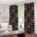 Welding Machine Pattern Print Extra Wide Grommet Curtains