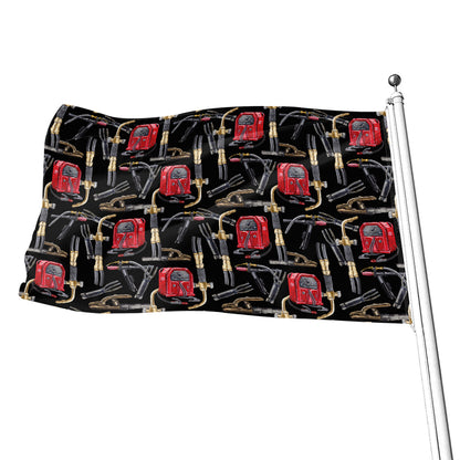 Welding Machine Pattern Print Flag