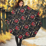 Welding Machine Pattern Print Foldable Umbrella