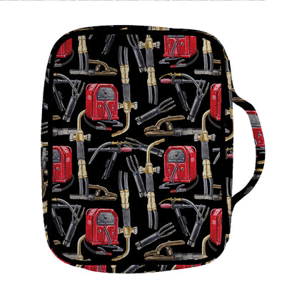 Welding Machine Pattern Print Front Pocket Bible Bag