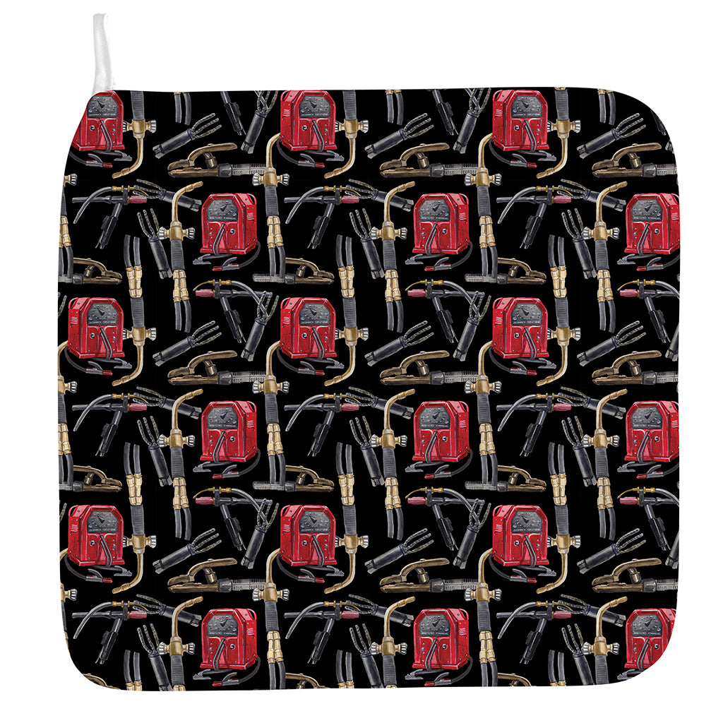 Welding Machine Pattern Print Hand Towel