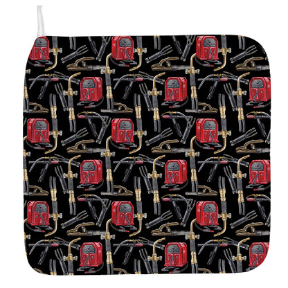 Welding Machine Pattern Print Hand Towel