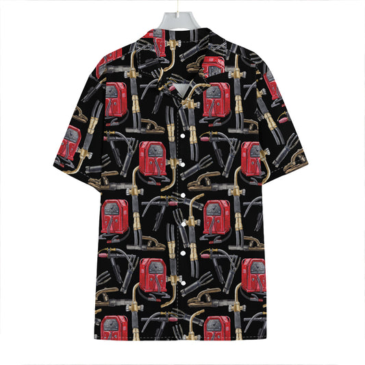 Welding Machine Pattern Print Hawaiian Shirt