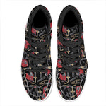 Welding Machine Pattern Print High Top Leather Sneakers
