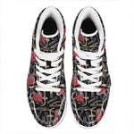 Welding Machine Pattern Print High Top Leather Sneakers