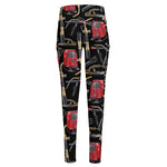 Welding Machine Pattern Print High-Waisted Pocket Leggings