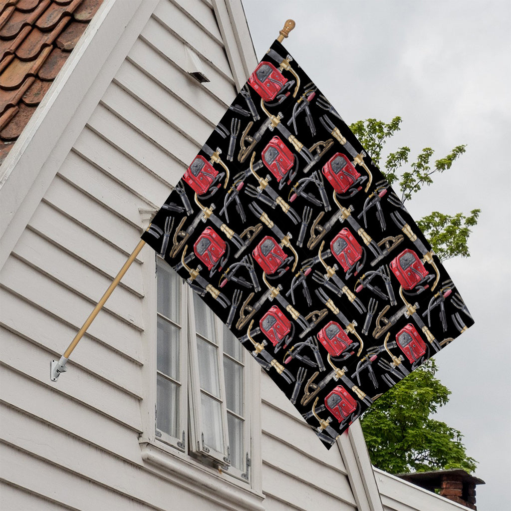 Welding Machine Pattern Print House Flag