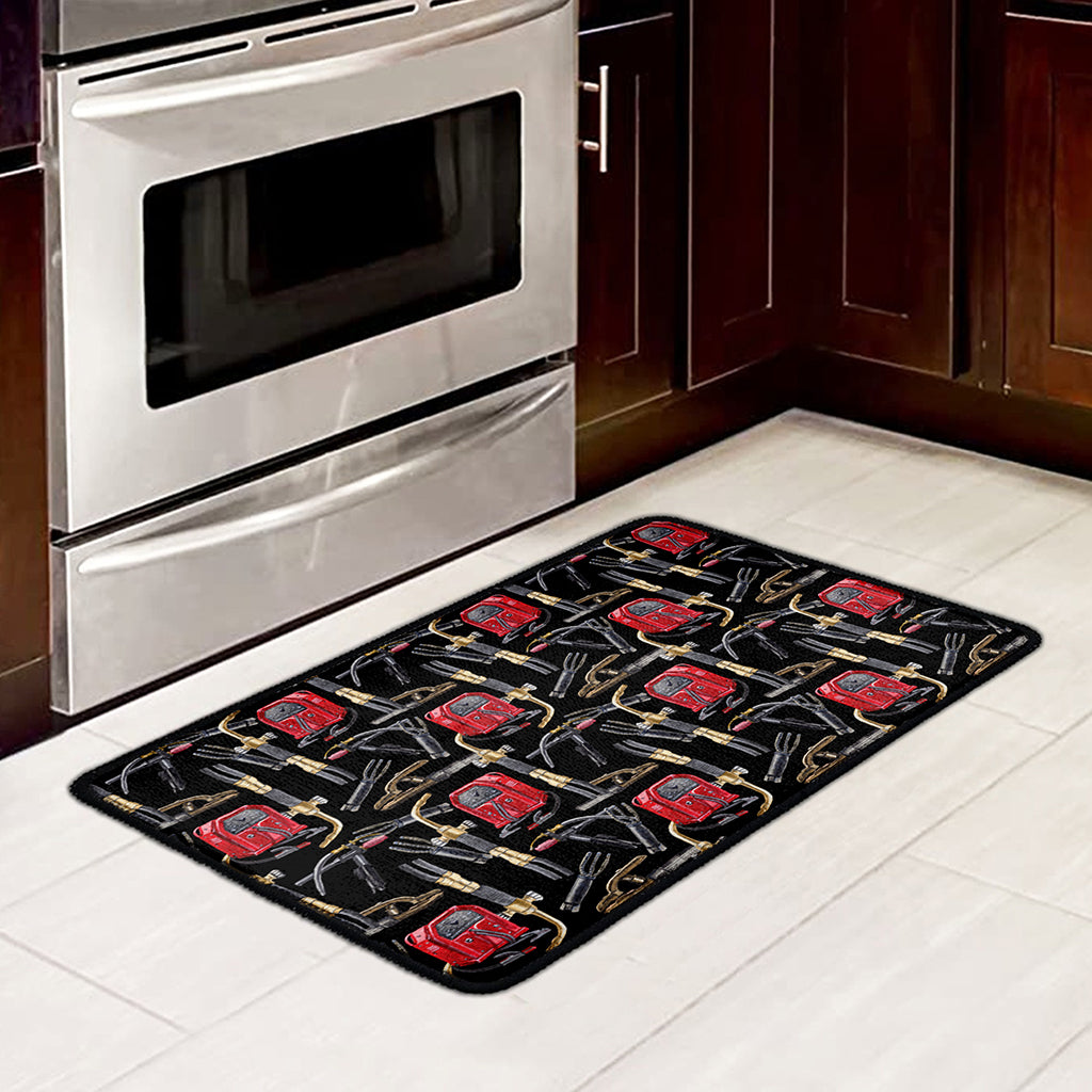 Welding Machine Pattern Print Kitchen Mat