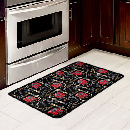 Welding Machine Pattern Print Kitchen Mat