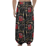 Welding Machine Pattern Print Lantern Pants