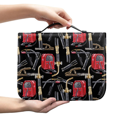 Welding Machine Pattern Print Leather Bible Cover