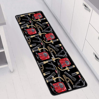 Welding Machine Pattern Print Long Kitchen Mat