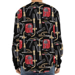 Welding Machine Pattern Print Long Sleeve Baseball Jersey