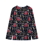 Welding Machine Pattern Print Long Sleeve Short Coat