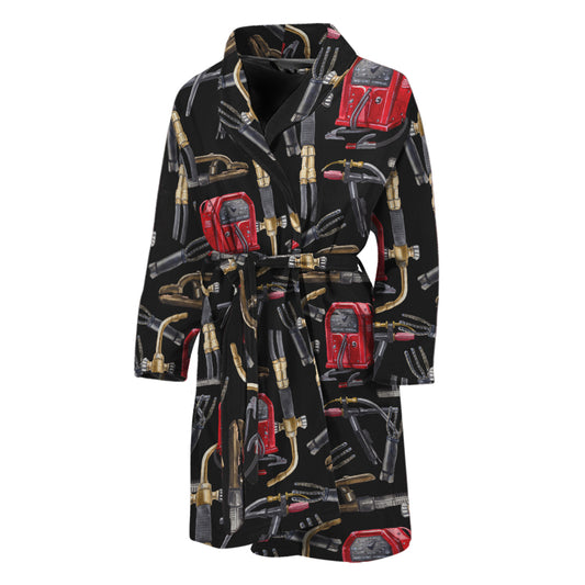 Welding Machine Pattern Print Men's Bathrobe