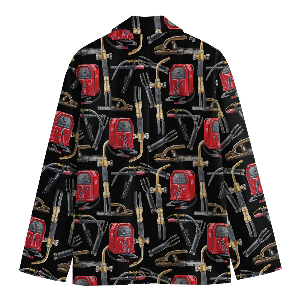 Welding Machine Pattern Print Men's Blazer