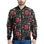 Welding Machine Pattern Print Men's Bomber Jacket