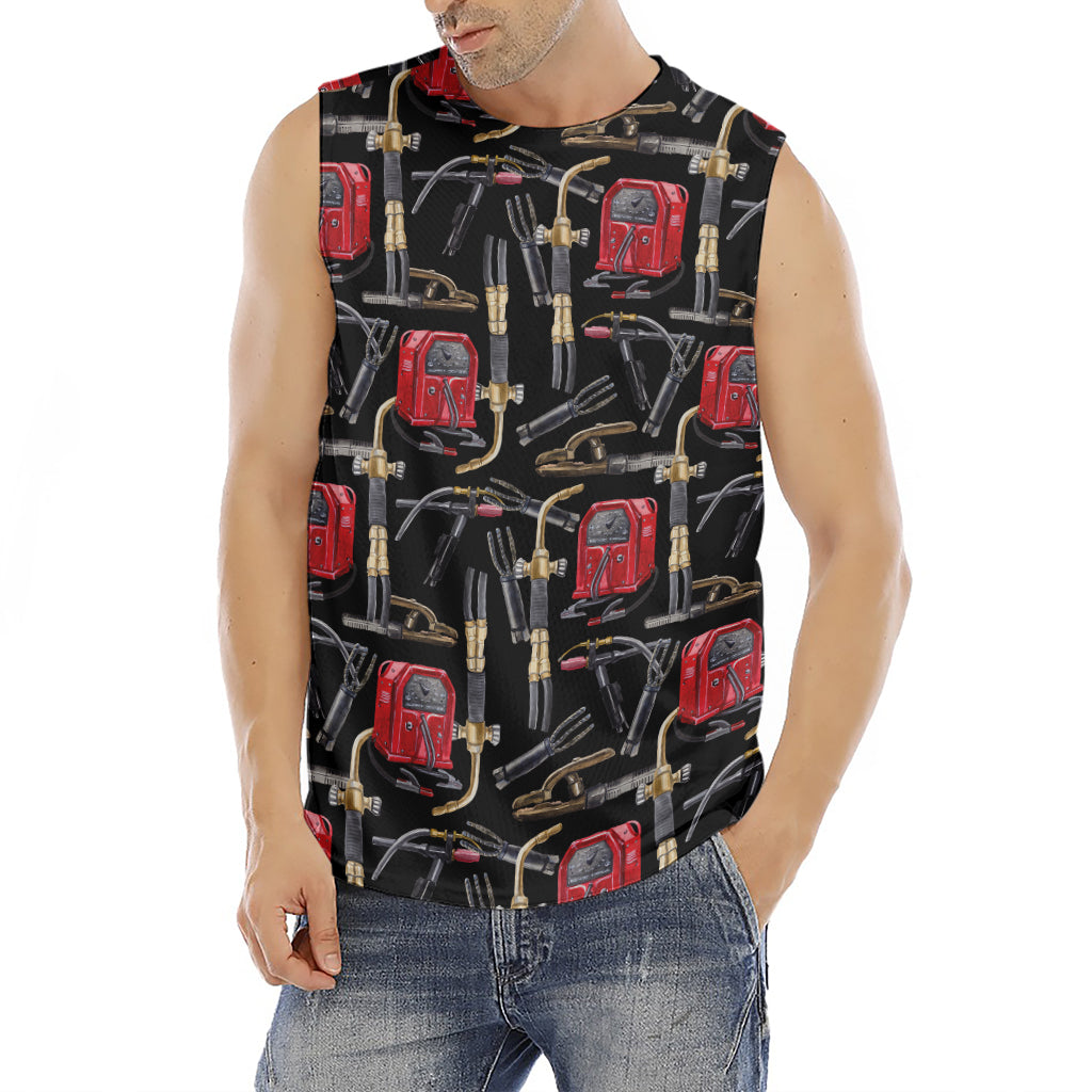 Welding Machine Pattern Print Men's Fitness Tank Top