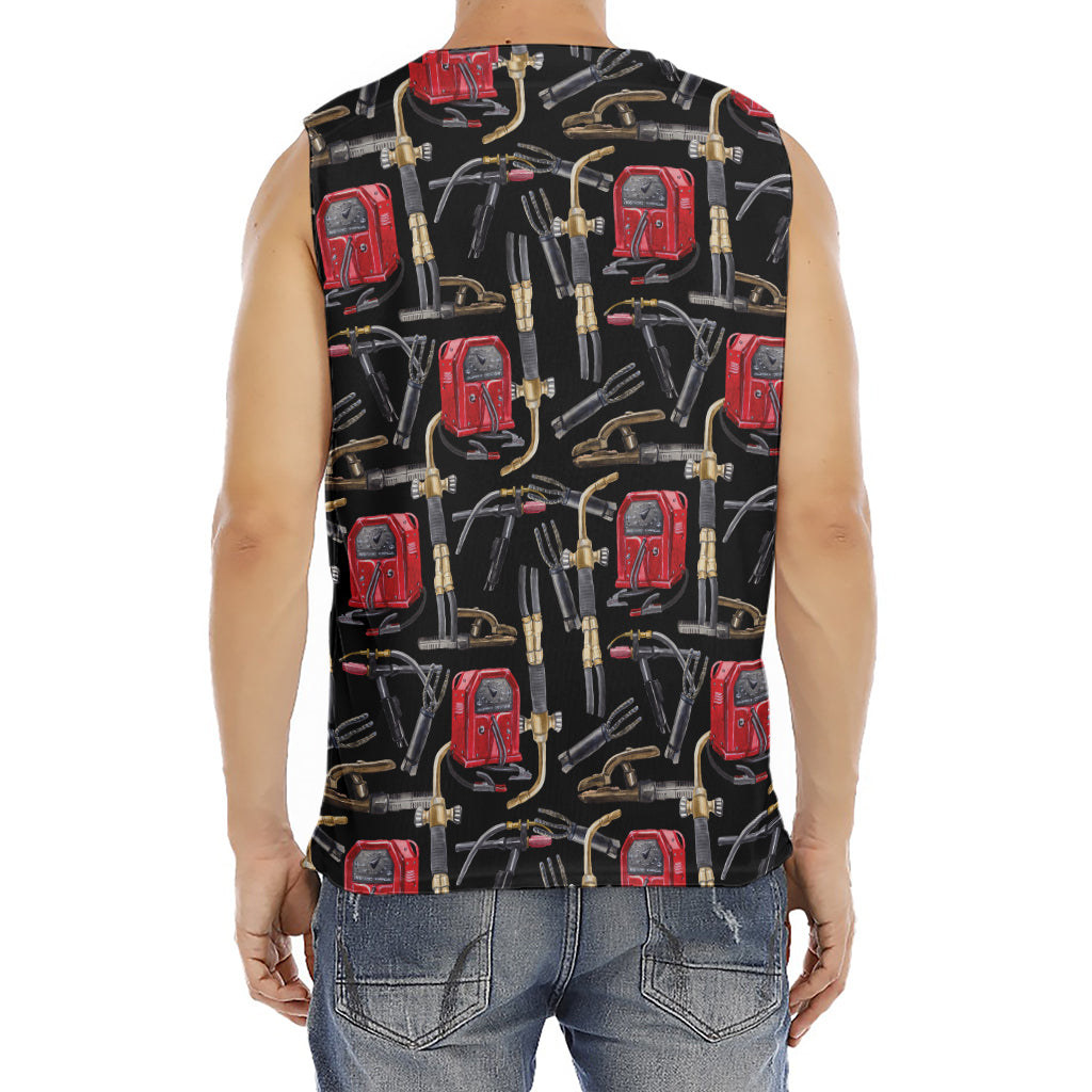Welding Machine Pattern Print Men's Fitness Tank Top