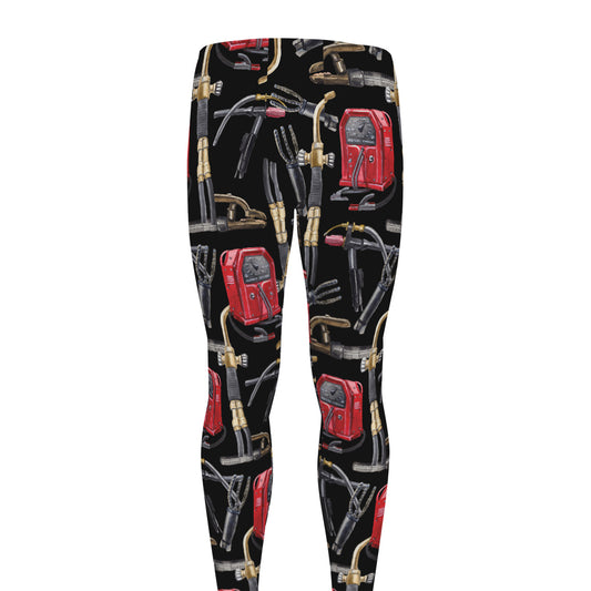 Welding Machine Pattern Print Men's leggings