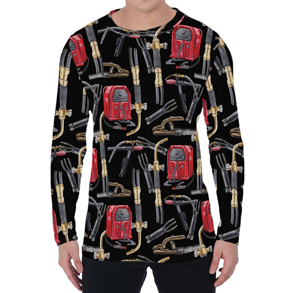 Welding Machine Pattern Print Men's Long Sleeve T-Shirt