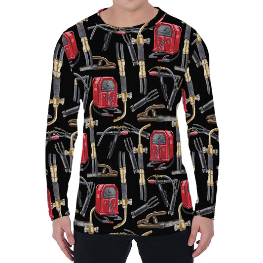 Welding Machine Pattern Print Men's Long Sleeve T-Shirt