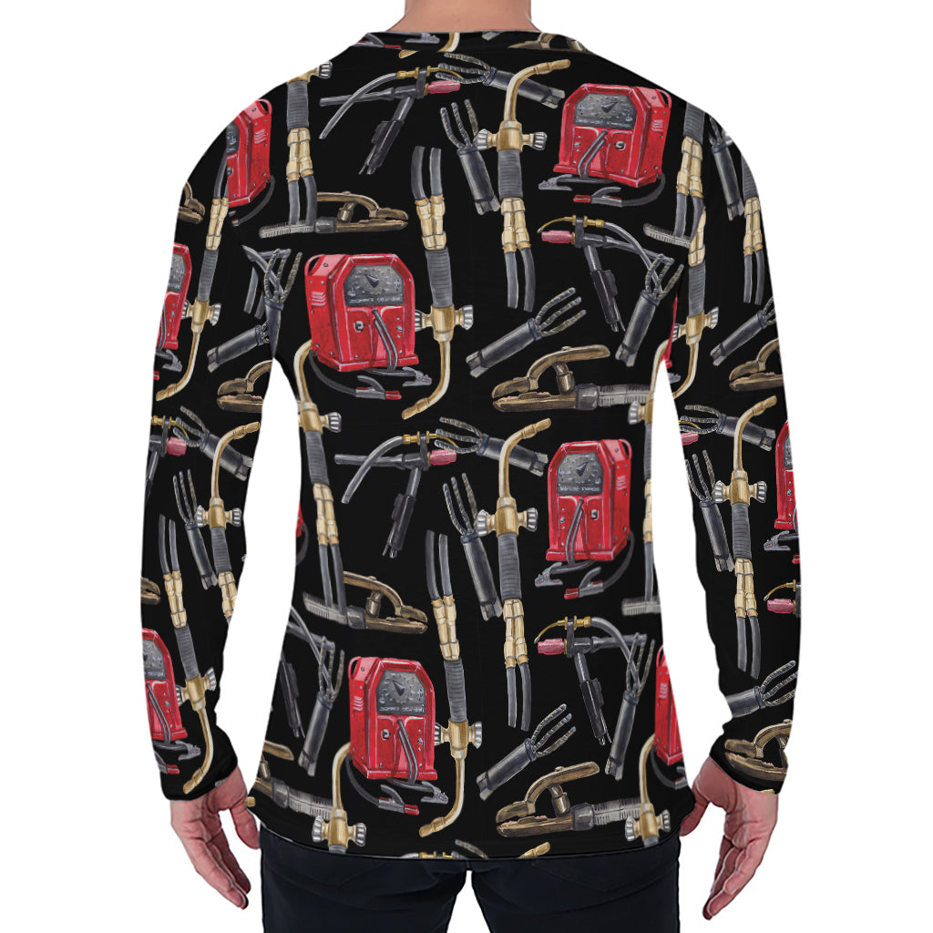 Welding Machine Pattern Print Men's Long Sleeve T-Shirt