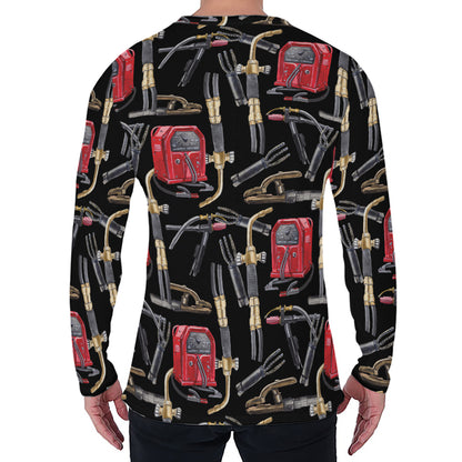Welding Machine Pattern Print Men's Long Sleeve T-Shirt